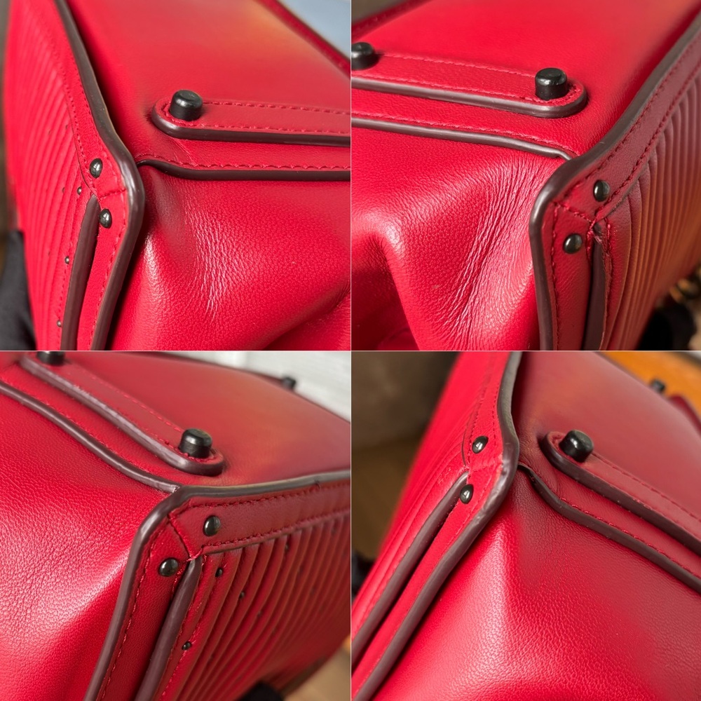 COACH Kisslock Dreamer 21 With Quilting And Rivets Red - Picture 6 of 15